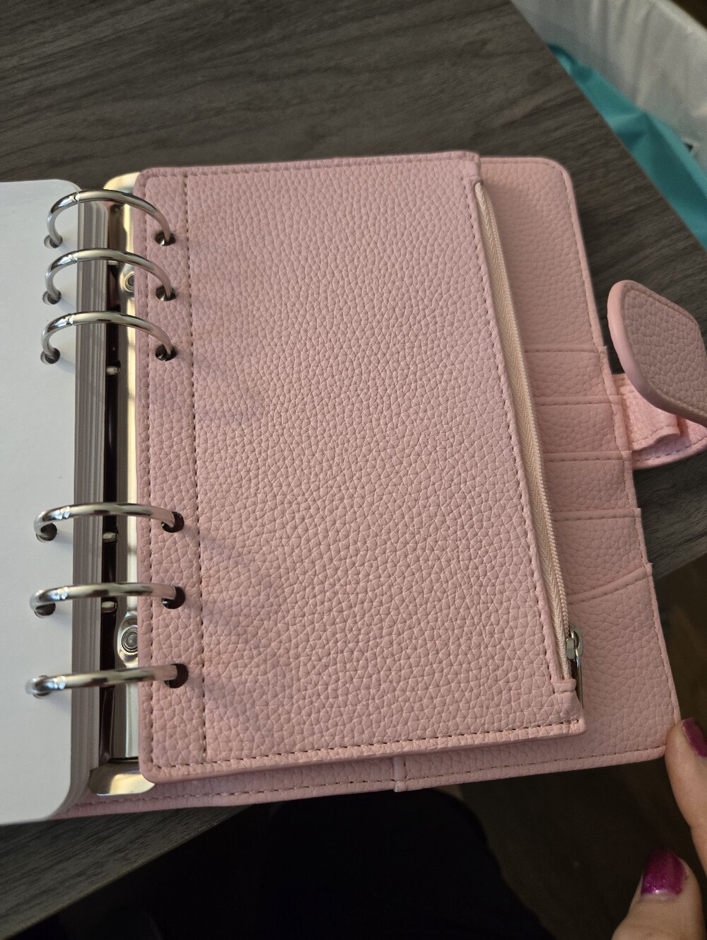 A6 Quilted Pink Women's Organizer - Picture 6 of 7